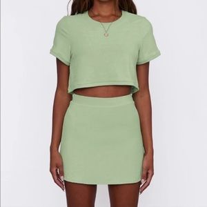 Set Active Terry Baby Tee and Skirt